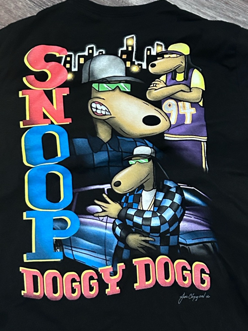 Snoop Doggy Dogg Rap Hip Hop Legend Mens Medium Black Cotton T-Shirt